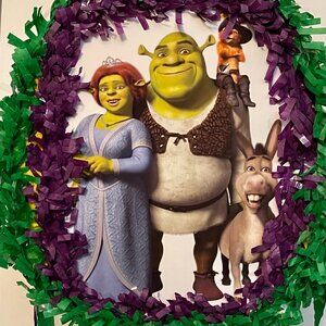 Shrek Pull String/Hit Piñata Party Birthday Supply Bundle NEW